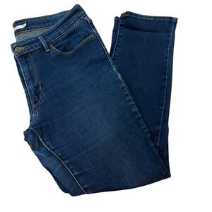 Levi's Women’s Mid Rise Dark Denim Blue Skinny Jeans